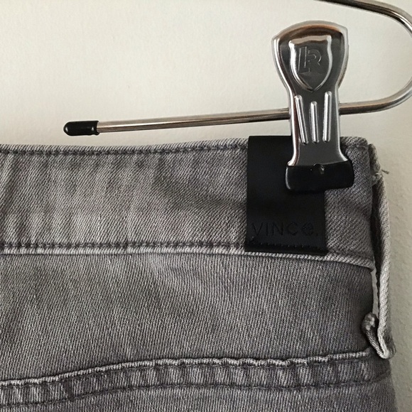 Vince Dylan Skinny Destructed Dark Gray Jeans - Picture 9 of 14